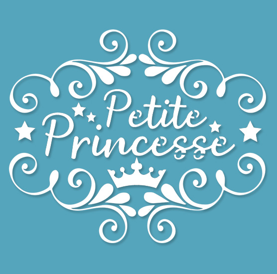Pochoir Adhésif 30 x 20 cm Médaillon Vintage, Petite Princesse