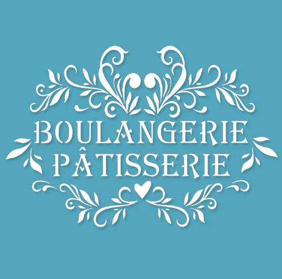 Pochoir Adhésif 30 x 20 cm Affiche Boulangerie & Pâtisserie