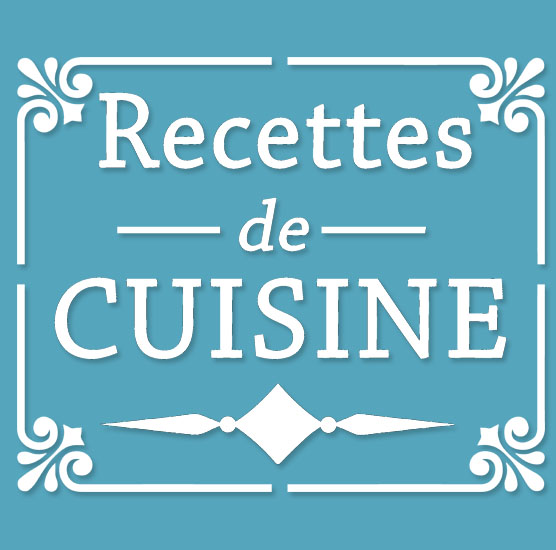 Pochoir Adhésif 25 x 20 cm Recettes de Cuisine