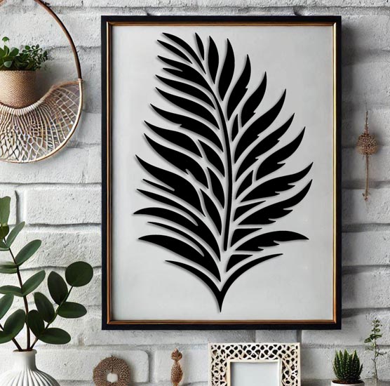 Pochoir Adhésif 30 x 18 cm Grande Feuille Exotique