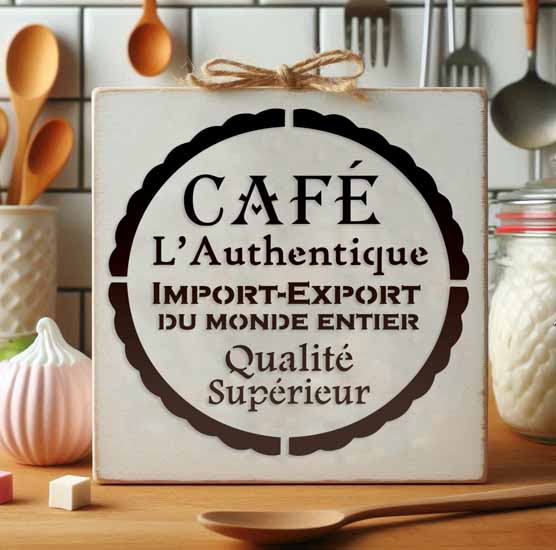 Pochoir Adhésif 20 x 20 cm Affiche Café