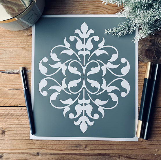 Pochoir Adhésif 25 x 20 cm Arabesque Stylisée