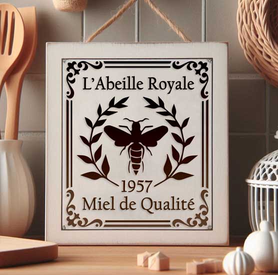 Pochoir Adhésif 25 x 20 cm Affiche Abeille Royale