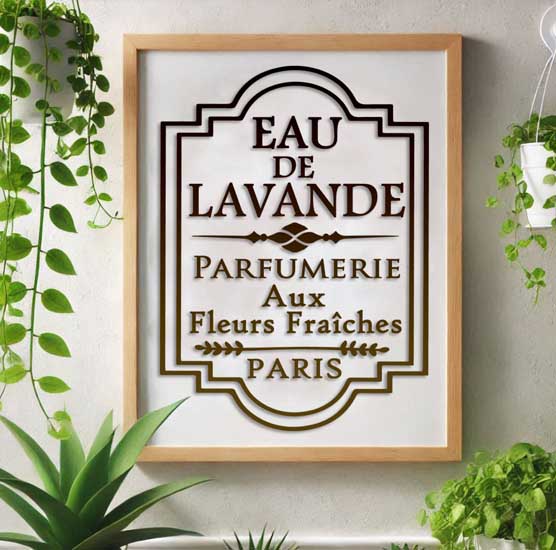 Pochoir Adhésif 30 x 20 cm Affiche Eau de Lavande