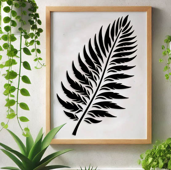 Pochoir Adhésif 30 x 20 cm Grande Feuille Tropicale